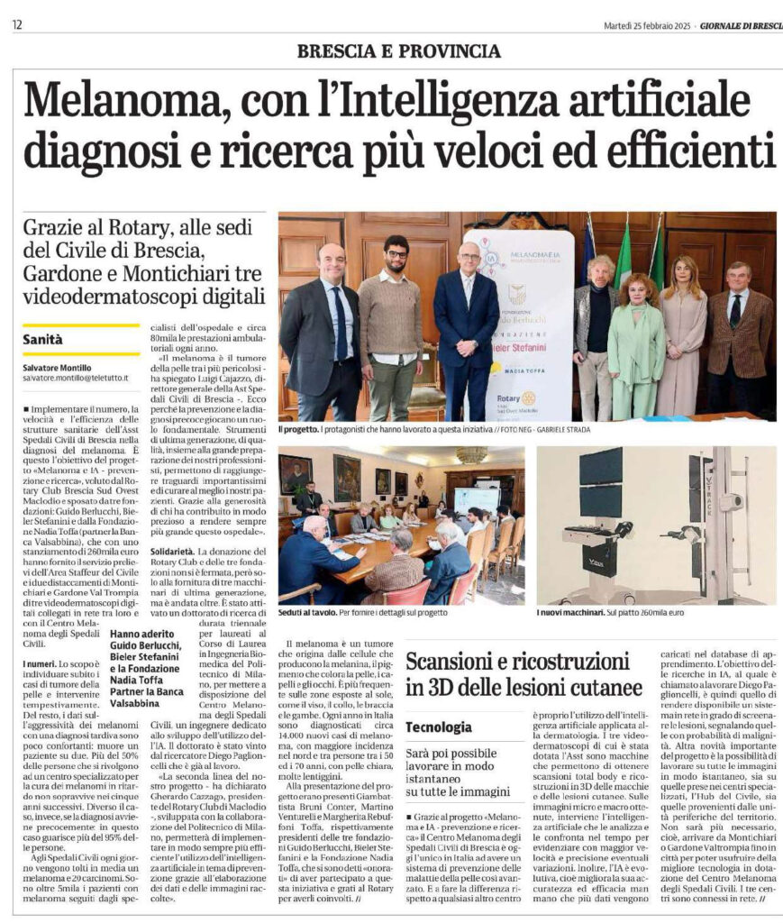 Giornale di Brescia melanoma ai fondazione berlucchi