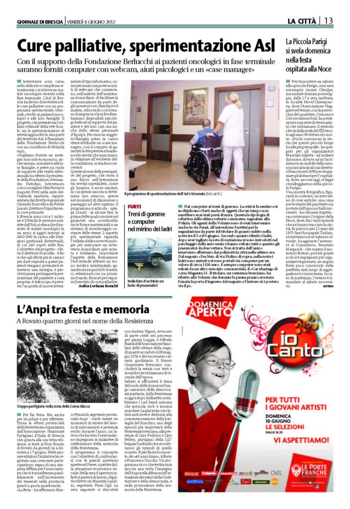 Finanziamento di un progetto ASL per i pazienti oncologici