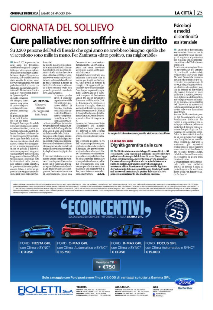 Finanziamento di un progetto ASL per i pazienti oncologici